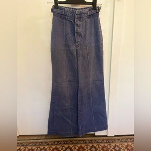 Vintage denim bell bottoms. High waisted. Circa 70s